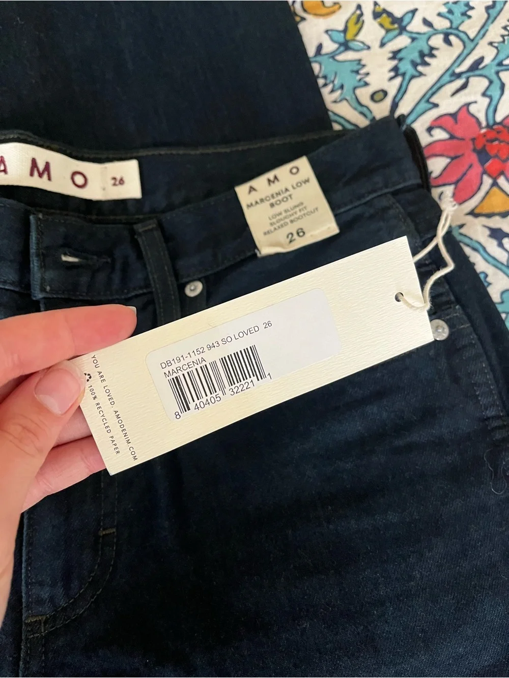 AMO Marcenia Low Boot Jeans 26 NWT